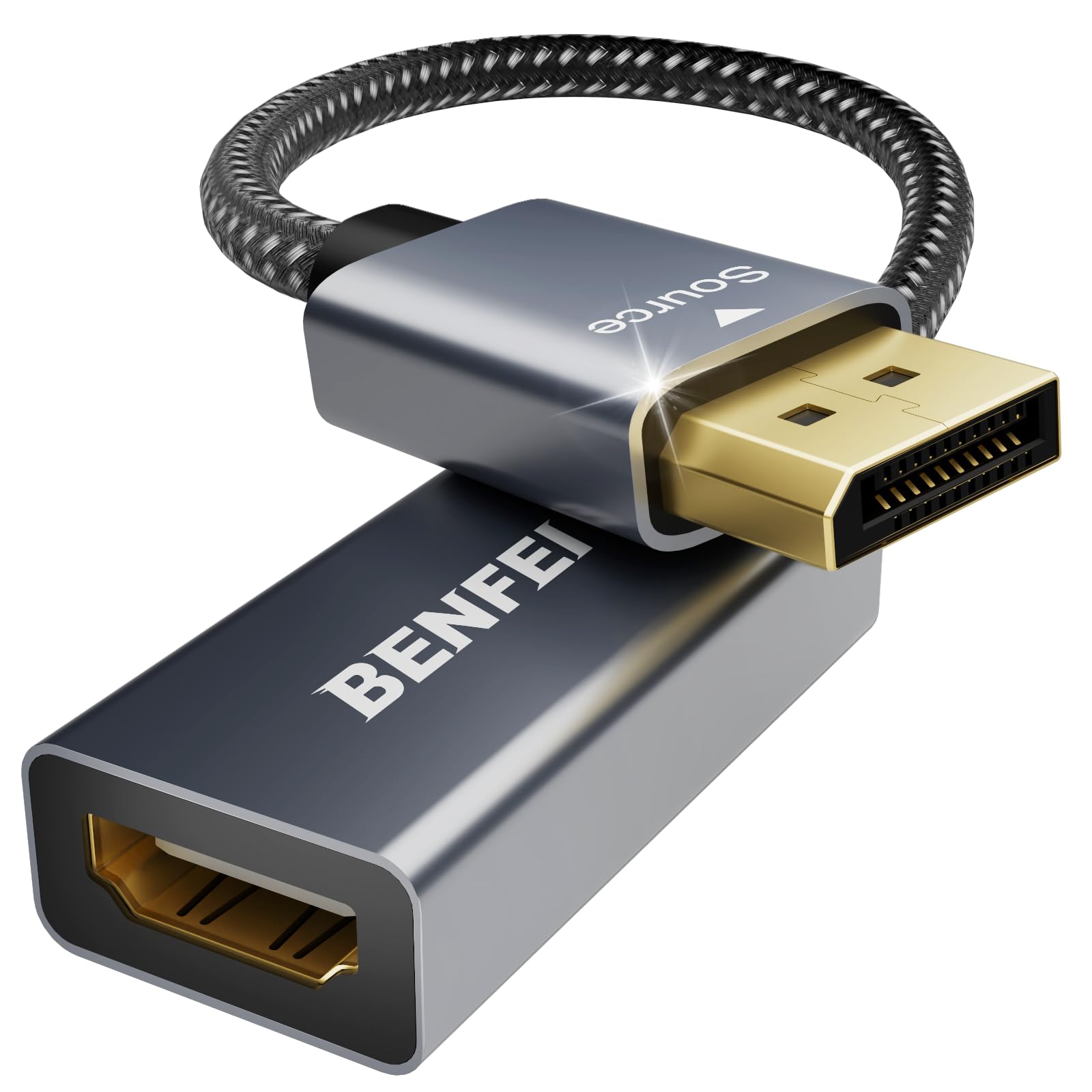 BENFEI 4K DisplayPort to HDMI Adapter Cable, (2K 60Hz, 1080p 120Hz) Un