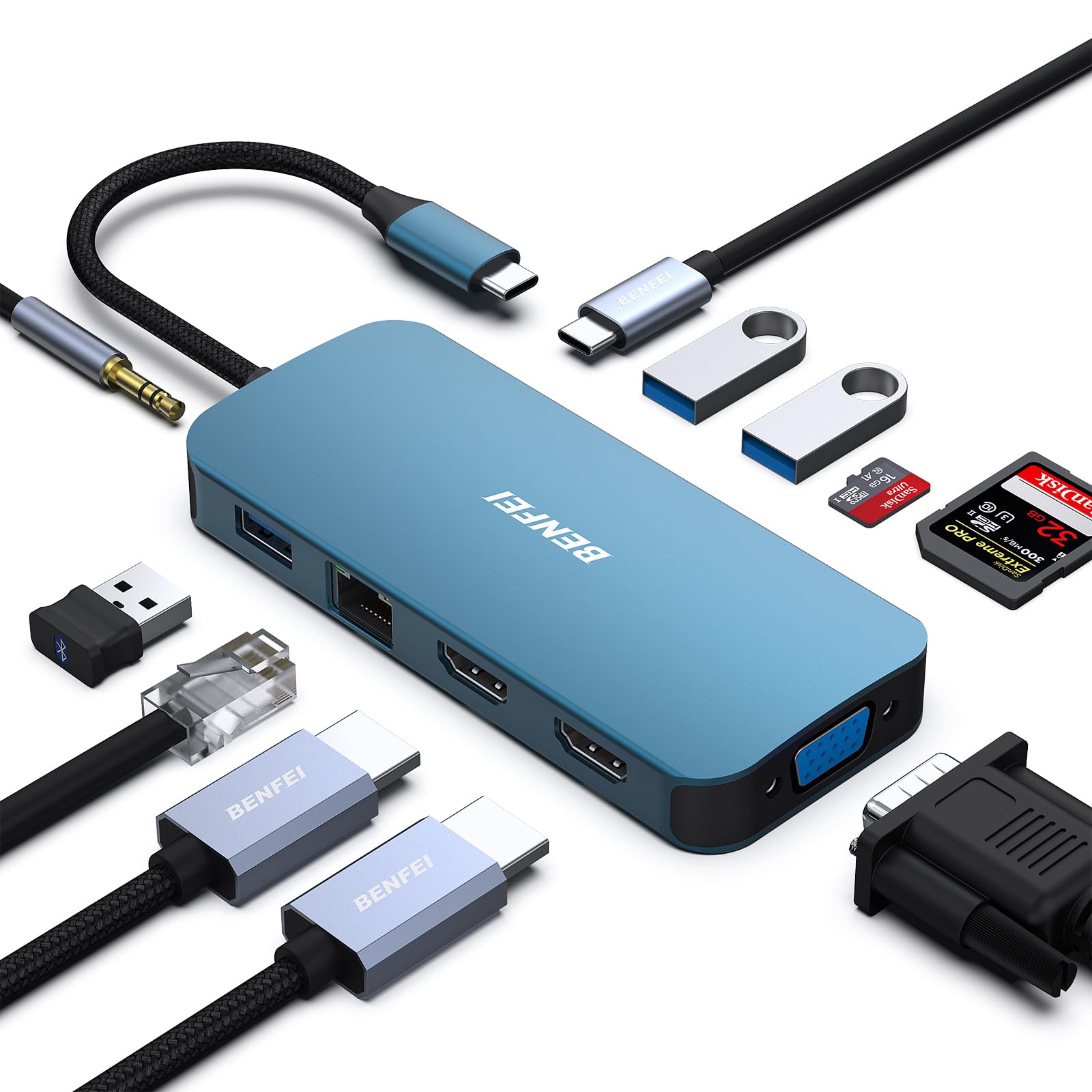 Usb Multiple Vga Buy MMAK USB C To HDMI VGA Adapter, USB Type C To