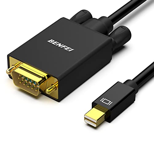 BENFEI Mini DisplayPort to VGA Cable, Mini DisplayPort to VGA Cable (Thunderbolt 2 Compatible) with MacBook Air/Pro, Surface Pro/Dock, Monitor, Projector 1 PACK