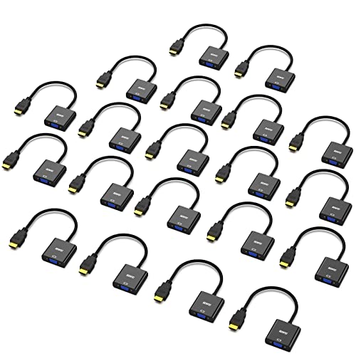 BENFEI HDMI to VGA, Gold-Plated HDMI to VGA Adapter (Male to Female) Compatible for Computer, Desktop, Laptop, PC, Monitor, Projector, HDTV, Chromebook, Raspberry Pi, Roku, Xbox and More - Black 1