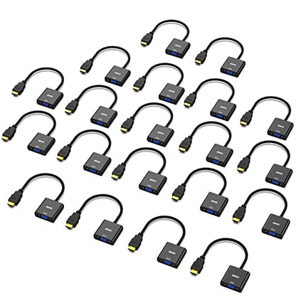 BENFEI HDMI to VGA, Gold-Plated HDMI to VGA Adapter (Male to Female) Compatible for Computer, Desktop, Laptop, PC, Monitor, Projector, HDTV, Chromebook, Raspberry Pi, Roku, Xbox and More - Black 1