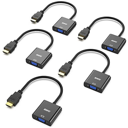 BENFEI HDMI to VGA, Gold-Plated HDMI to VGA Adapter (Male to Female) Compatible for Computer, Desktop, Laptop, PC, Monitor, Projector, HDTV, Chromebook, Raspberry Pi, Roku, Xbox and More - Black 1