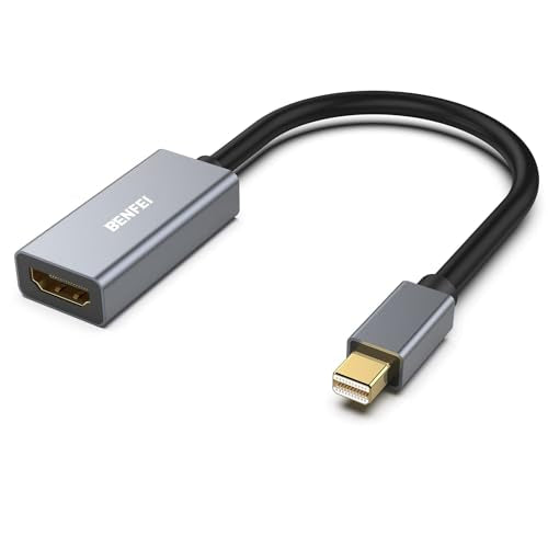 BENFEI Mini DisplayPort to HDMI Adapter, Thunderbolt 2 to HDMI Adapter Compatible for MacBook Air/Pro, Microsoft Surface Pro/Dock, Monitor, Projector[Gold-Plated Connectors& Aluminium Shell] 1080P@60Hz