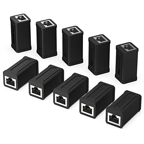 BENFEI RJ45 Inline Coupler, 5 Pack Cat7 Cat6 Cat5e Ethernet Coupler Female to Female 5 packs