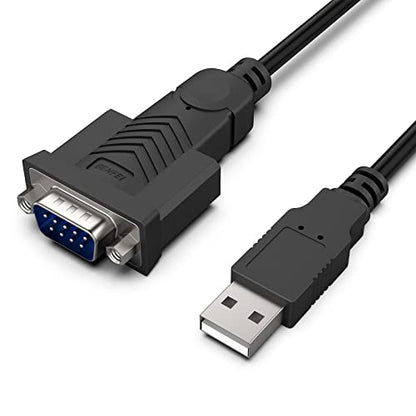 BENFEI USB to Serial Adapter,6 Feet USB to RS-232 Male (9-pin) DB9 Serial Cable, Prolific Chipset, Windows 11/10/8.1/8/7, Mac OS X 10.6 and Above（Not VGA） Female Screw