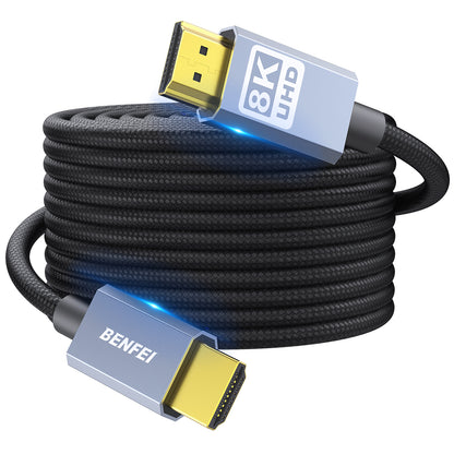 BENFEI 8K HDMI to HDMI Cable, Certified Ultra High Speed HDMI Cable 4K@240Hz, 8K@60Hz, HDMI 2.1, 6 Feet, 48Gbps, Aluminum Shell, Nylon Braided