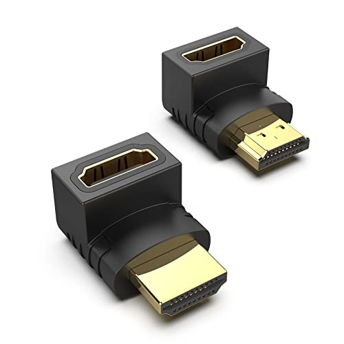 BENFEI HDMI Adapter Right Angle Male to Female - 2 Pack