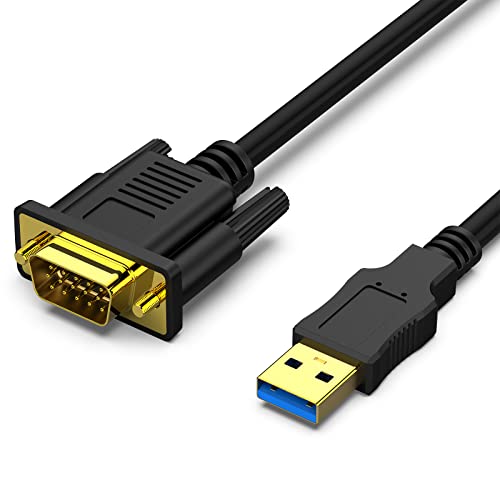 BENFEI 6 Feet USB 3.0 to VGA Cable Male to Male, Uni-Directional USB to VGA for Windows 11, Windows 10, Windows 8.1, Windows 8, Windows 7(Not for Mac)
