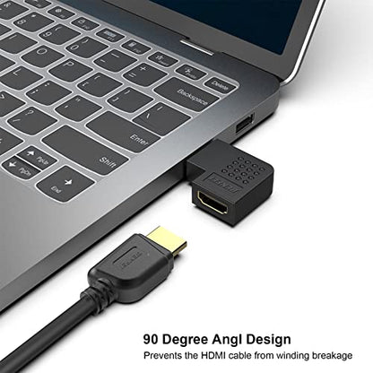 BENFEI HDMI Adapter Male to Female Right Angle 90 Degree - 2 Pack