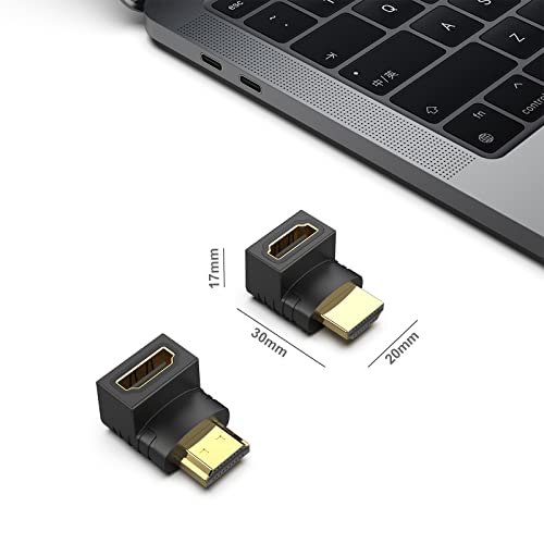 BENFEI HDMI Adapter Right Angle Male to Female - 2 Pack