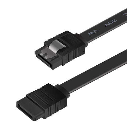 BENFEI SATA Cable III, SATA Cable III 6Gbps Straight HDD SDD Data Cable with Locking Latch 18 Inch Compatible for SATA HDD, SSD, CD Driver, CD Writer - Black 1 Pack