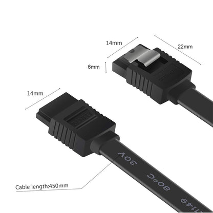 BENFEI SATA Cable III, SATA Cable III 6Gbps Straight HDD SDD Data Cable with Locking Latch 18 Inch Compatible for SATA HDD, SSD, CD Driver, CD Writer - Black 1 Pack