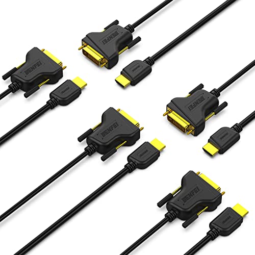 BENFEI HDMI to DVI, Bi Directional DVI-D 24+1 Male to HDMI Male High Speed Adapter Cable Support 1080P Full HD Compatible for Raspberry Pi, Roku, Xbox One, PS4 PS3, Graphics Card