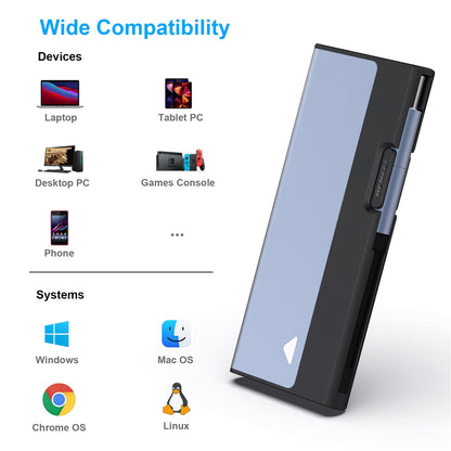 BENFEI M.2 NVME SATA SSD Enclosure, 10 Gbps USB Type-C/Type-A to NVME PCI-E SATA M-Key/(B+M) Key Solid State Drive Enclosure Support UASP Trim for NVME/SATA SSDs 2230/2242/2260/2280