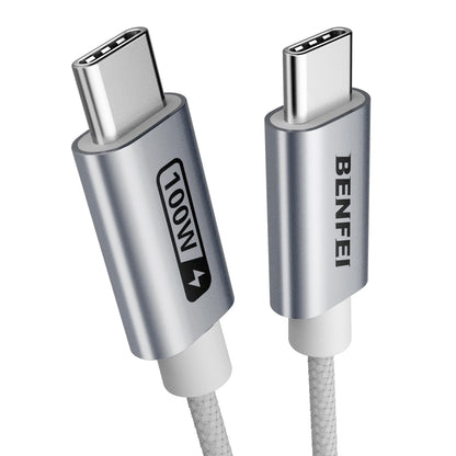 BENFEI 100W USB C Fast Charging Cable(3.3ft), Tangle-Free Silicone USB-C Cable Aluminum Shell, Woven Design for iPhone 15/15Pro/15Plus/15ProMax MacBook Pro/iPad Pro/Air 4,Samsung Galaxy S23+/S23