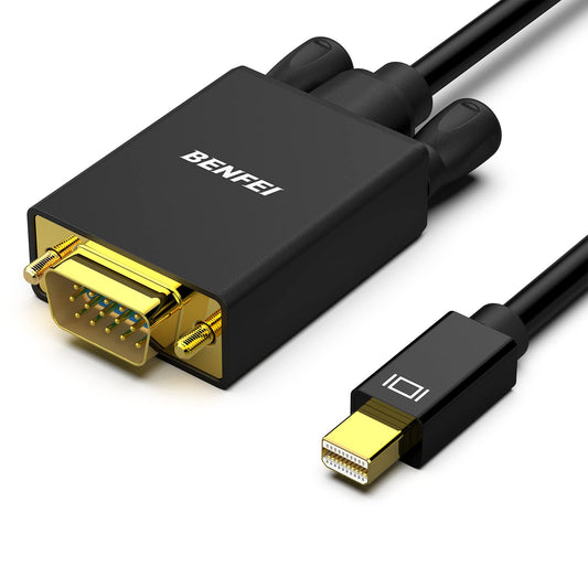 BENFEI Mini DisplayPort to VGA Cable, Mini DisplayPort to VGA Cable (Thunderbolt 2 Compatible) with MacBook Air/Pro, Surface Pro/Dock, Monitor, Projector 1 PACK