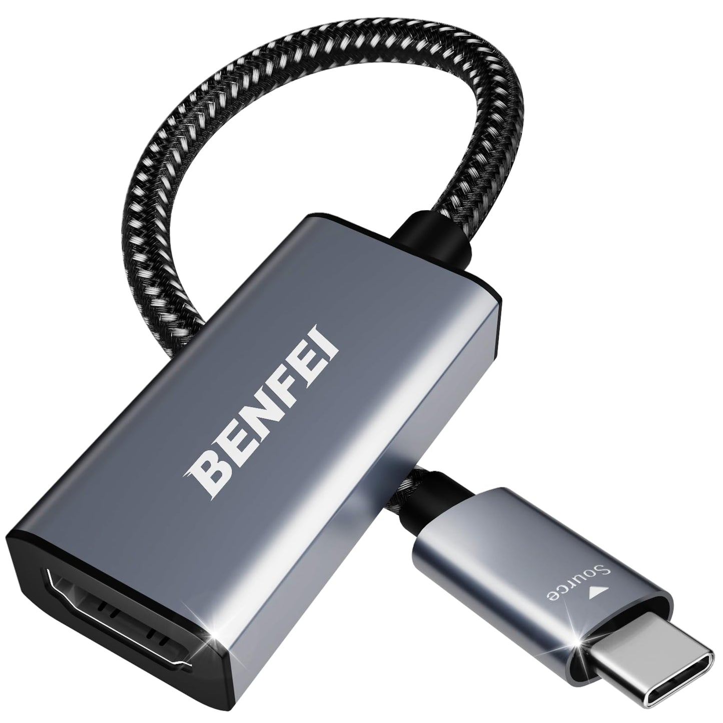 BENFEI USB C to HDMI Adapter, USB Type-C to HDMI Adapter [Thunderbolt 3/4 Compatible] with iPhone 15 Pro/Max, MacBook Pro/Air 2023, iPad Pro, iMac, S23, XPS 17, Surface Book 3 and More 1 Gray