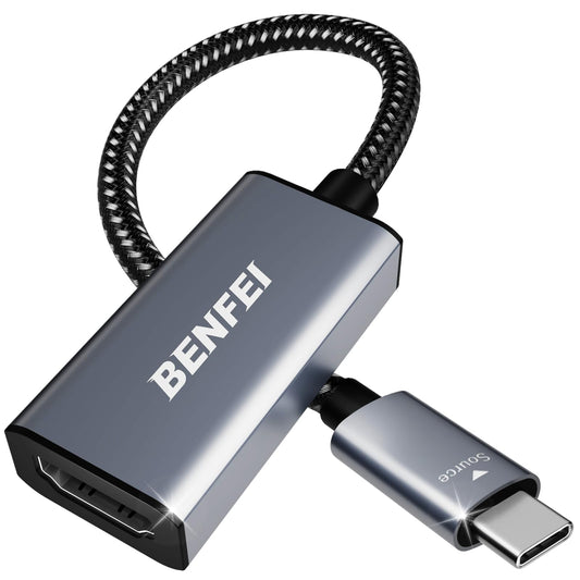 BENFEI USB C to HDMI Adapter, USB Type-C to HDMI Adapter [Thunderbolt 3/4 Compatible] with iPhone 15 Pro/Max, MacBook Pro/Air 2023, iPad Pro, iMac, S23, XPS 17, Surface Book 3 and More 1 Gray