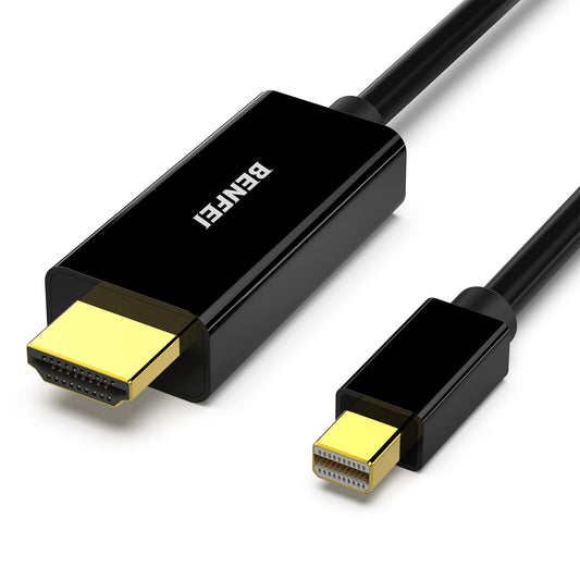 BENFEI 4K Mini DisplayPort to HDMI Cable, Mini DP to HDMI 6 Feet Cable (Thunderbolt Compatible) with MacBook Air/Pro, Surface Pro/Dock, Monitor, Projector Black 1