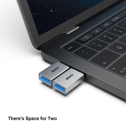 BENFEI USB C to USB 3.0 Adapter, 3 Pack USB C to A Male to Female Adapter Compatible with iPhone 15 Pro/Max, MacBook Pro/Air 2023, iPad Pro, iMac, S23, XPS 17, Surface Book 3 and More - Silver