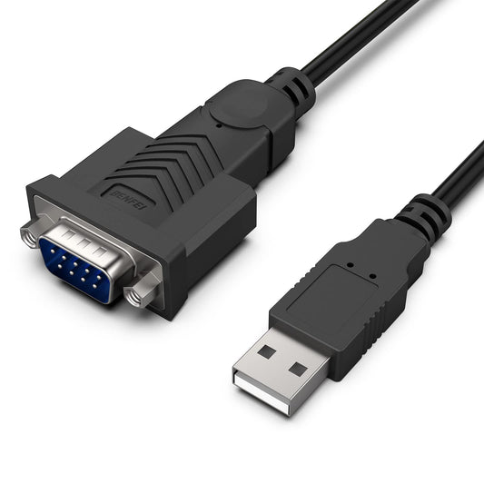 BENFEI USB to Serial Adapter,6 Feet USB to RS-232 Male (9-pin) DB9 Serial Cable, Prolific Chipset, Windows 11/10/8.1/8/7, Mac OS X 10.6 and Above（Not VGA） Female Screw