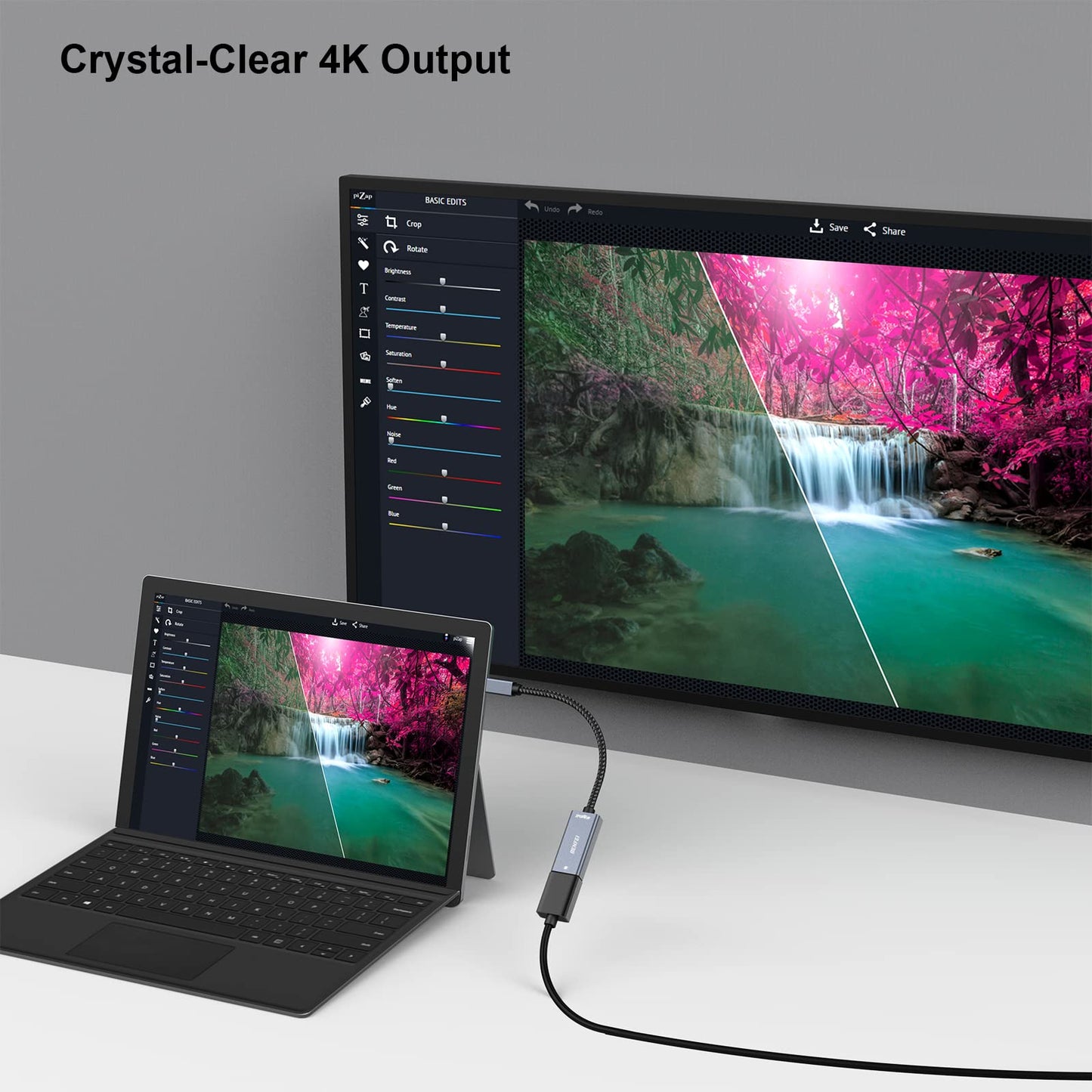 BENFEI Mini DisplayPort to HDMI, 4K@60Hz Active Mini DP to HDMI Adapter (Thunderbolt Compatible) with MacBook Air/Pro, Surface Pro/Dock, Monitor, Projector