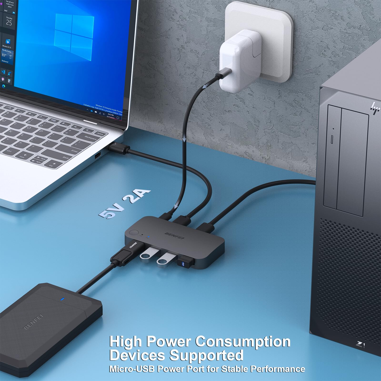 Switch KVM USB 3.0 Condiviso 2-in-1 Per PC | Splitter Per Tastiera, Mouse E Stampante - Foto 9