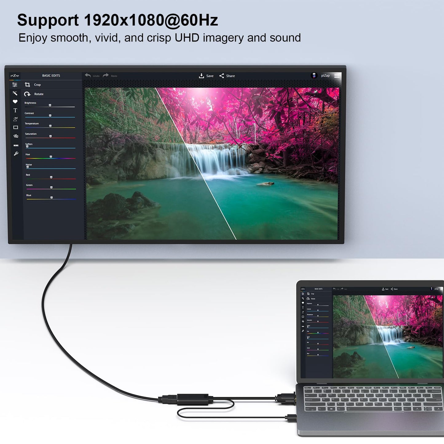 BENFEI VGA to HDMI Adapter, 1080P Converter with Audio from Computer/Laptop VGA Source to HDMI TV/Monitor 1pack VGA Source to HDMI Monitor