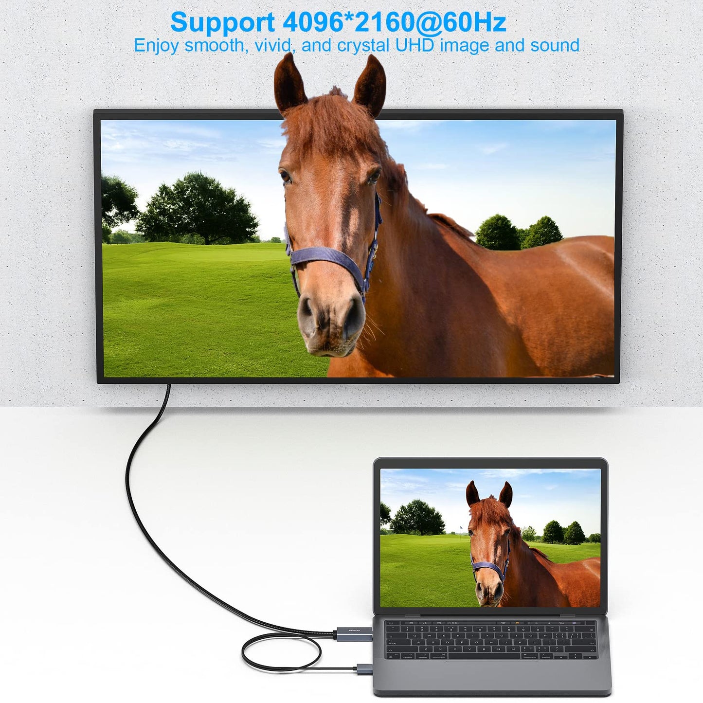 BENFEI HDMI to DisplayPort Cable, 6 Feet HDMI Source to DisplayPort Monitor Compatible with PC Graphics Card Laptop PS5 Xbox One(360) Supporting 4K@60Hz 2K@144Hz 1080P@165Hz(Not Bi-Directional)