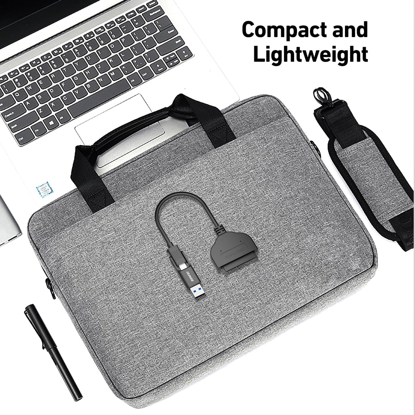 BENFEI SATA to USB Cable, 2in1 USB-C/USB 3.0 to SATA III Hard Driver Adapter Compatible for 2.5 inch HDD and SSD USB to 2.5 SSD HDD