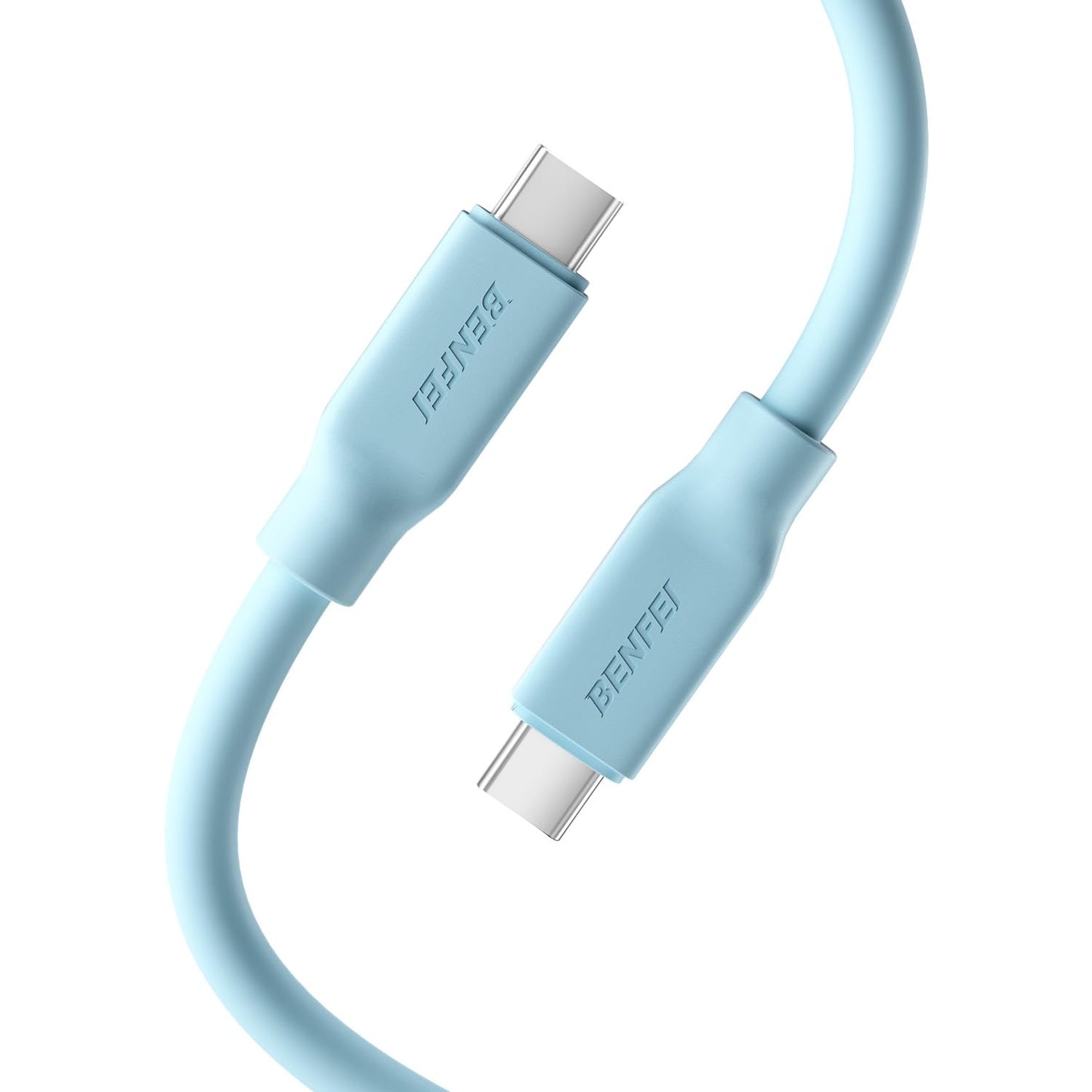 BENFEI Silicone USB C Monitor Cable 3.3FT,8K@60Hz 4K@240Hz | 10Gbps Data Transfer | 240W PD Charging, for iPhone 17, MacBook, CarPlay, Portable Monitor