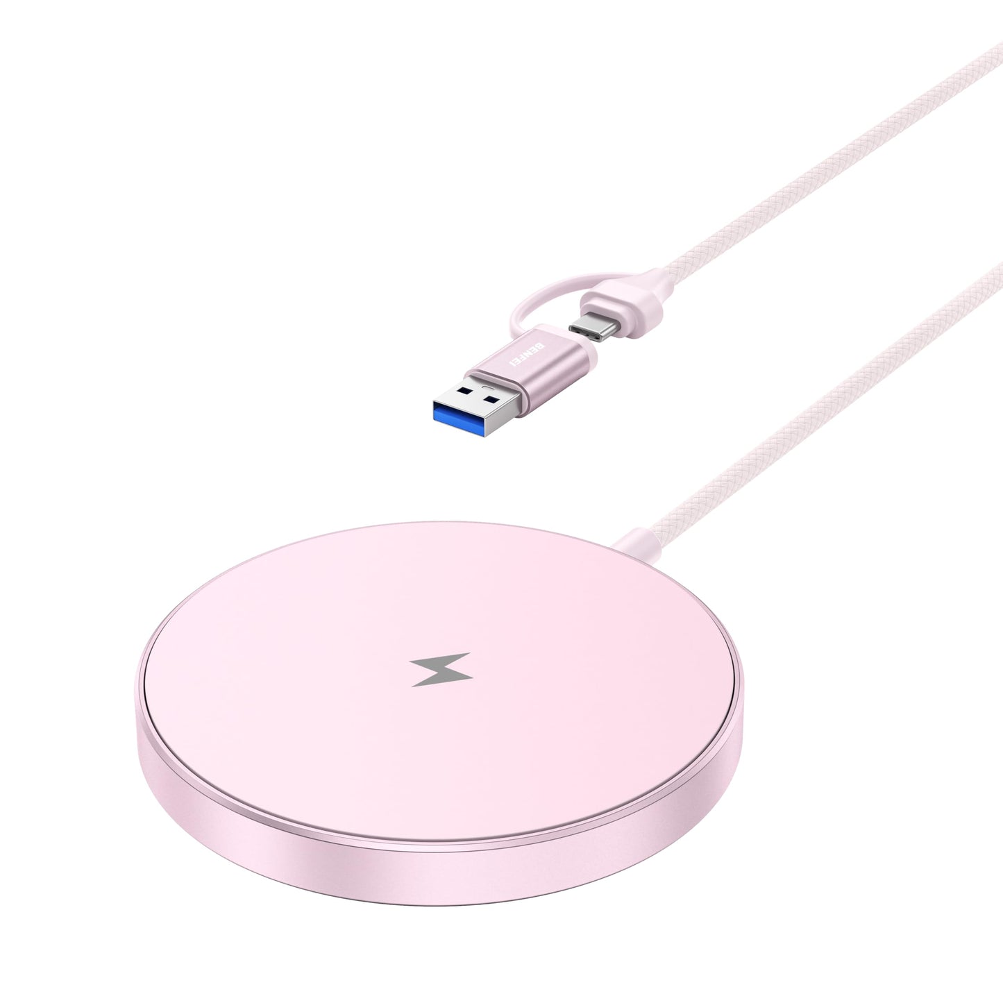 BENFEI Magnetic Wireless Charger 15w Compatile with MagSafe Charger/iPhone 16/16 Pro/16 Plus/16 Pro Max/iPhone 15 Pro Max Plus/iPhone 14 13 12 Series, Wireless Mag Safe Charging Pad, Mag Charger