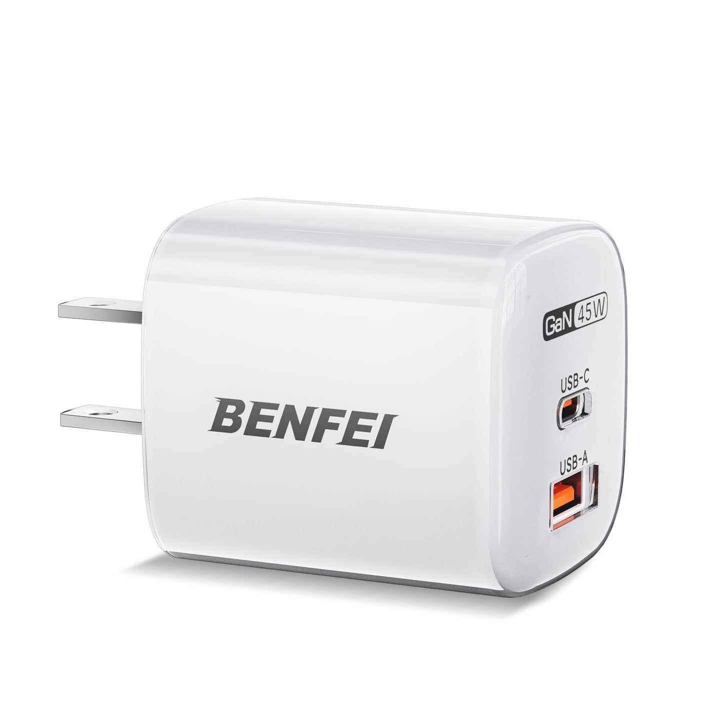BENFEI 45W GaN USB C Fast Charger, 2-Port Two-Tone Compact Wall Charger(US plug)