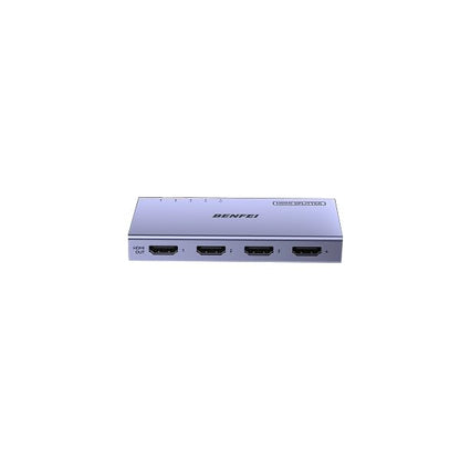 BENFEI HDMI Splitter 1 in 4 Out 4K@60Hz, 1x4 HDMI 2.0 Splitter with HDR, HDCP 2.2, 18Gbps [USB-C Powered, Aluminum Case], Mirror Only for PS5 Xbox Fire Stick