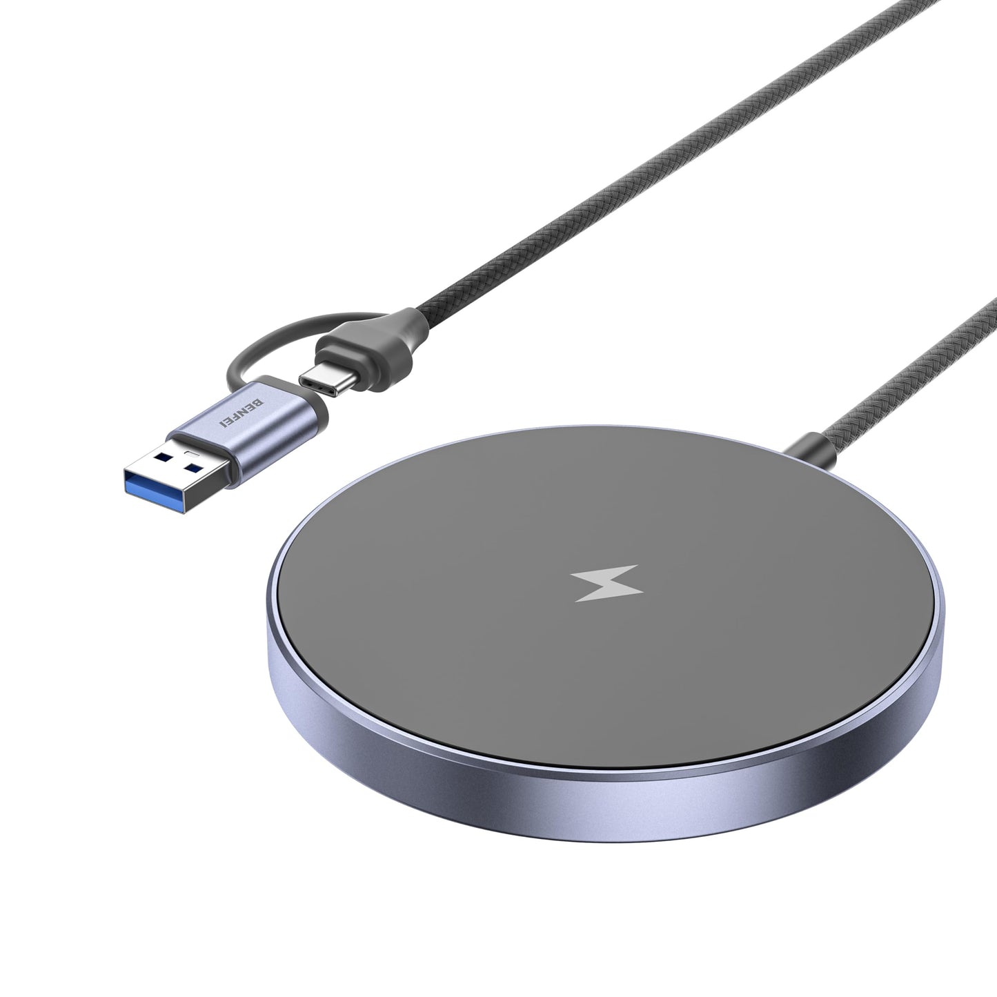 BENFEI Magnetic Wireless Charger 15w Compatile with MagSafe Charger/iPhone 16/16 Pro/16 Plus/16 Pro Max/iPhone 15 Pro Max Plus/iPhone 14 13 12 Series, Wireless Mag Safe Charging Pad, Mag Charger