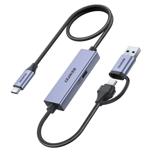 BENFEI USB C Video/Audio Capture Card Supporting Full HD 1080P 60FPS for Streaming, Recording, Gaming, Compatible with Switch, PS4, PS5, Xbox, Work with PC/Windows/Mac OS