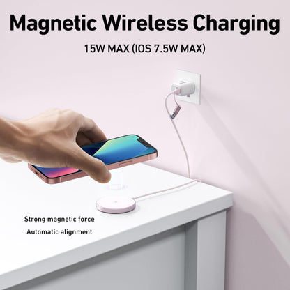 BENFEI Magnetic Wireless Charger 15w Compatile with MagSafe Charger/iPhone 16/16 Pro/16 Plus/16 Pro Max/iPhone 15 Pro Max Plus/iPhone 14 13 12 Series, Wireless Mag Safe Charging Pad, Mag Charger