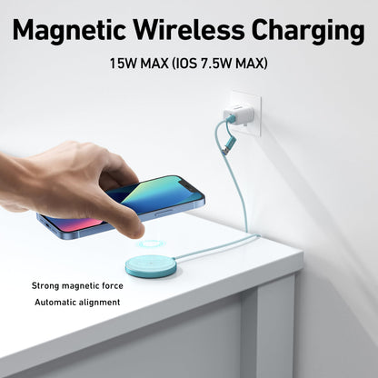 BENFEI Magnetic Wireless Charger 15w Compatile with MagSafe Charger/iPhone 16/16 Pro/16 Plus/16 Pro Max/iPhone 15 Pro Max Plus/iPhone 14 13 12 Series, Wireless Mag Safe Charging Pad, Mag Charger