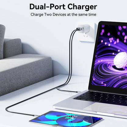 BENFEI 45W GaN USB C Fast Charger, 2-Port Two-Tone Compact Wall Charger(US plug)