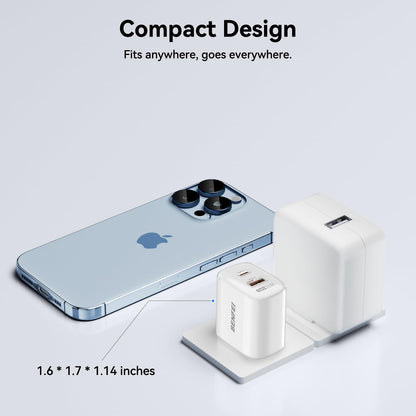 BENFEI 33W GaN USB C Fast Charger, 2-Port Two-Tone Compact Wall Charger(US plug)