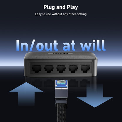 BENFEI 5-Port Gigabit Ethernet Switch, Wall Mount & Desktop Network Switch Hub, Ethernet Splitter, Plug & Play, Unmanaged, Compact, with LED, Fanless Quiet (for Router, NAS, Laptop, Gaming)
