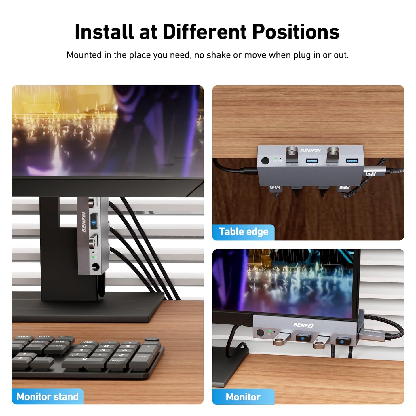 BENFEI USB 3.0 HDMI KVM Switch(8K@60Hz) with 4 USB 3.0 Ports for 2 Computers Sharging Monitor Keyboard Mouse