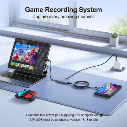 BENFEI USB C Video/Audio Capture Card Supporting Full HD 1080P 60FPS for Streaming, Recording, Gaming, Compatible with Switch, PS4, PS5, Xbox, Work with PC/Windows/Mac OS