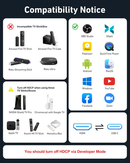 BENFEI 4K@60Hz HDMI to USB-C Video Capture Card with Loop Out, 1080P 60FPS Low Latency Game Capture Device for Streaming, Gaming, Switch, PS4/5, Xbox, Mac, Laptop